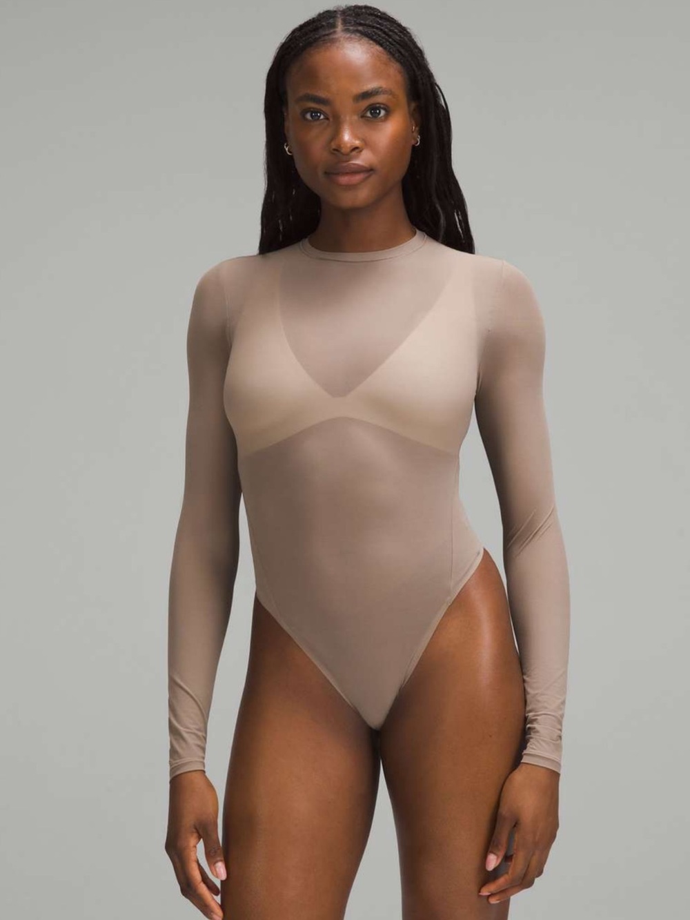 Lululemon Wundermost Nulu Mesh Long-Sleeve Crewneck Bodysuit